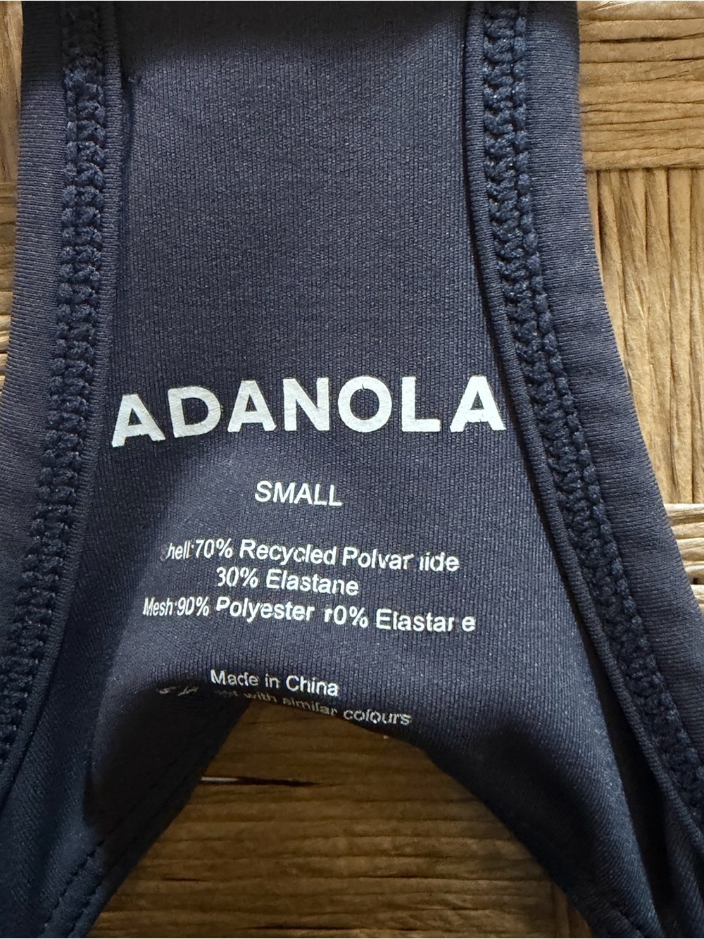 Adanola Women's Charcoal Blue One-Piece Swim Romper in Dark Gray - Picture 2 of 3